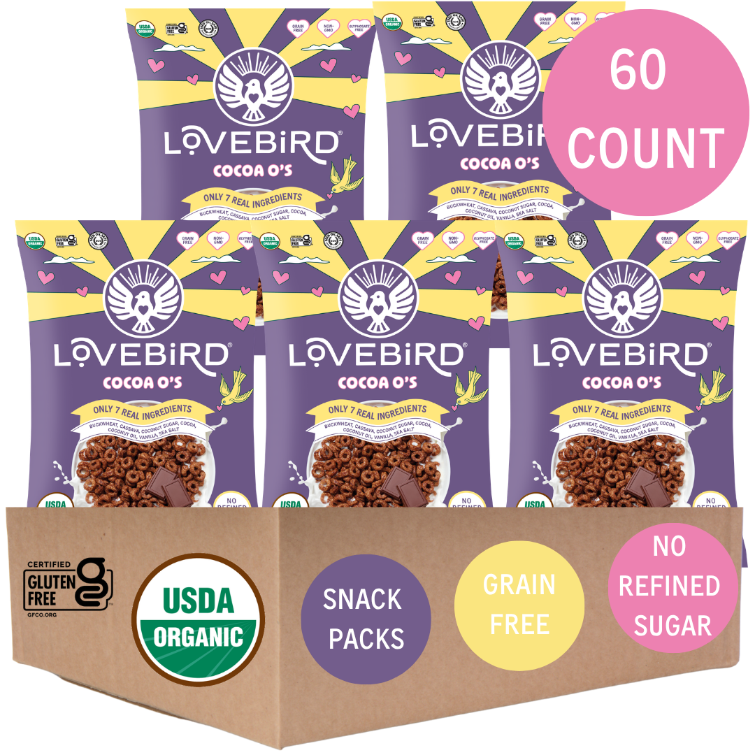 Lovebird Cereal Snack Packs 60 Count