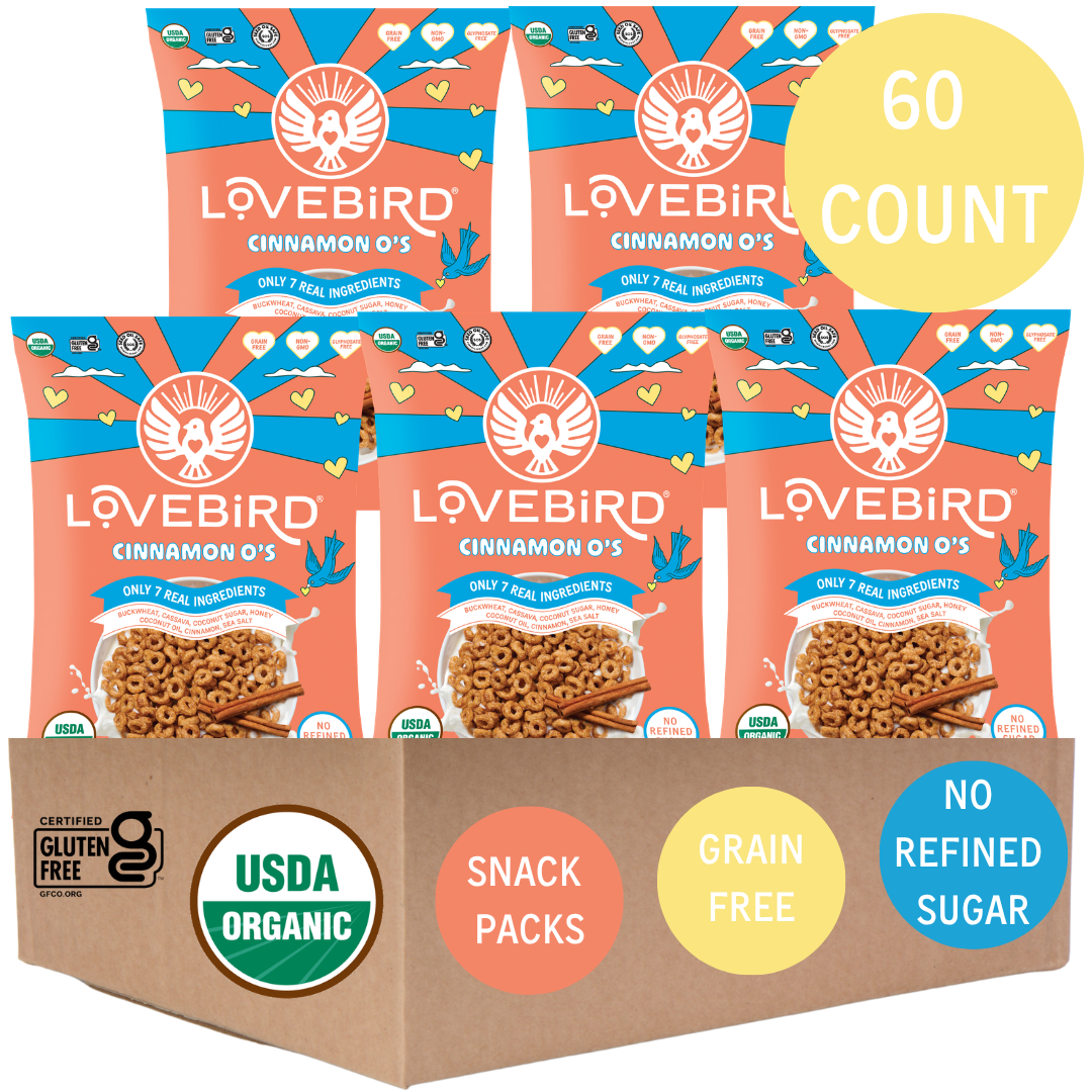 Lovebird Cereal Snack Packs 60 Count