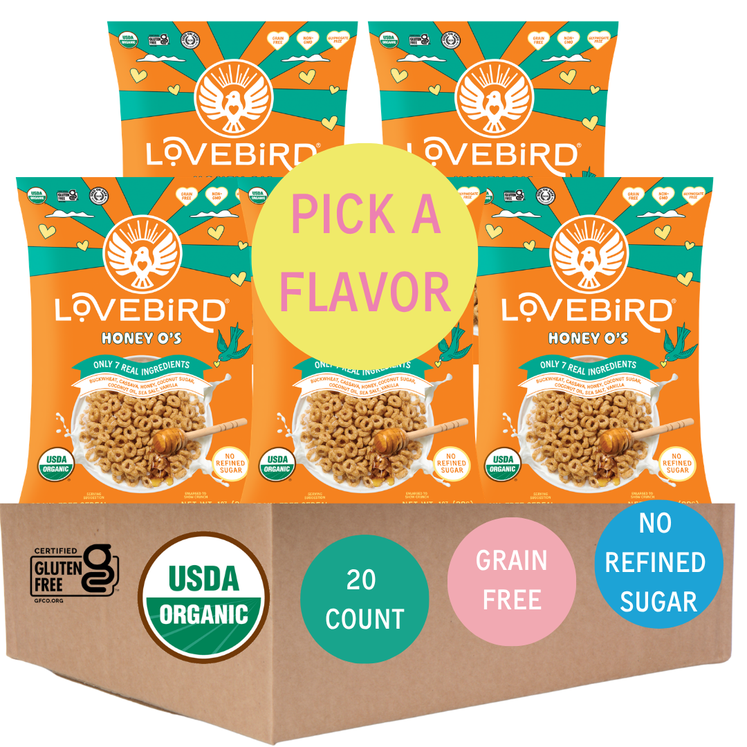 Lovebird Cereal Snack Packs 20 Count