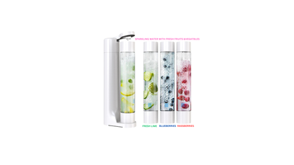 FIZZPod Soda Machine - Make Homemade Sparkling Water, Juice, Tea and Cocktail Drinks with Fruits & Candy by Drinkpod