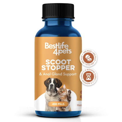 Scoot Stopper & Anal Gland Support for Dogs and Cats by BestLife4Pets
