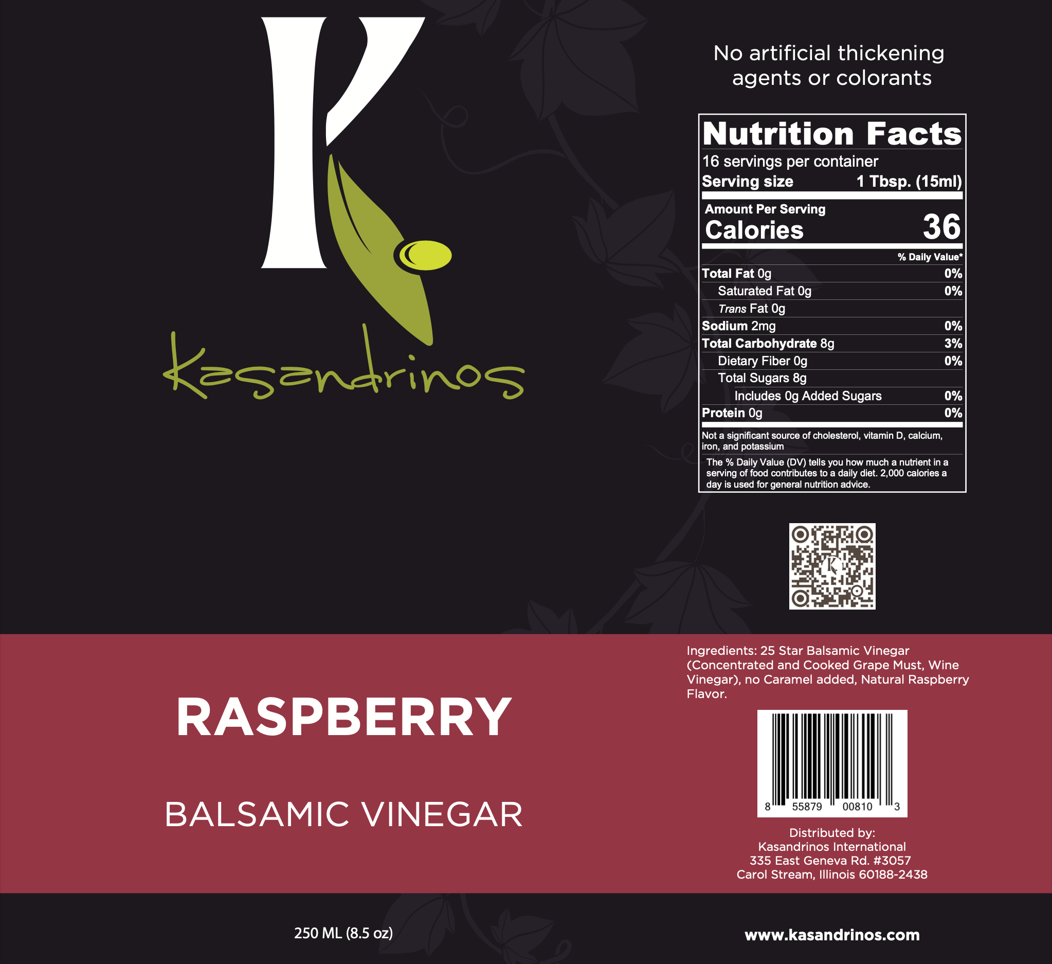 Raspberry Balsamic Vinegar - 250ml