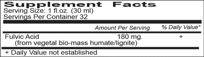 Fulvic Minerals Liquid, 32 Oz.