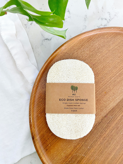 Loofah Dish Sponges: Single Layer 3-Pack