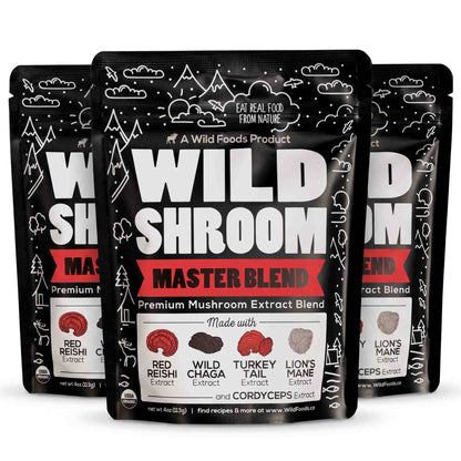 Master Mushrooms Blend, 110 servings – Daily Immune Support Adaptogenic Mushrooms