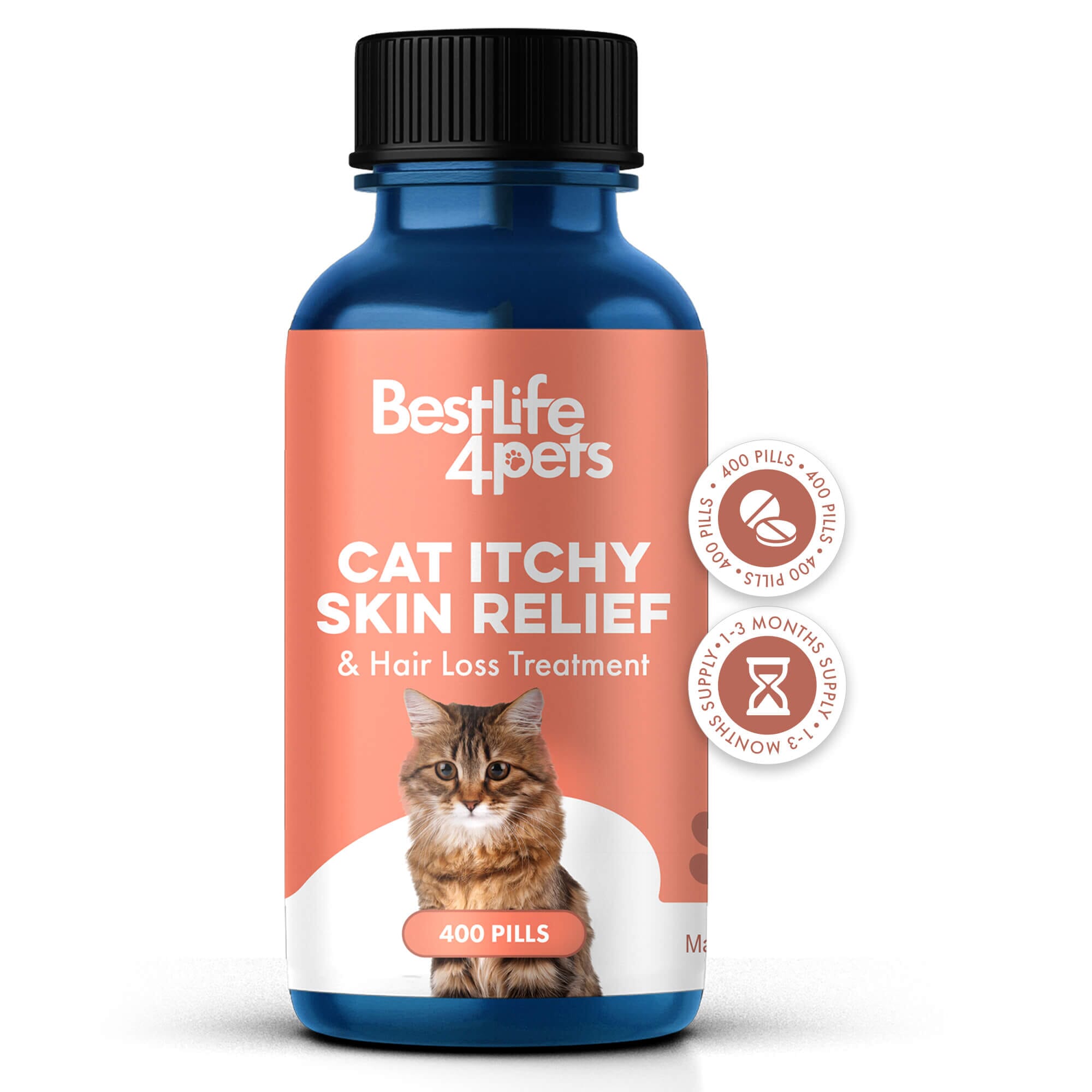 Healthy Skin for Cats - Cat Miliary Dermatitis, Skin Allergy & Cat Scabs Remedy by BestLife4Pets