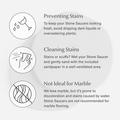Stone Saucer - 2 Small by Dorai Home | Quick-Drying Home Essentials