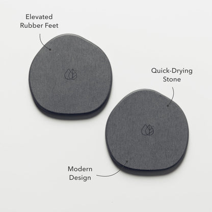 Stone Saucer - 2 Small by Dorai Home | Quick-Drying Home Essentials
