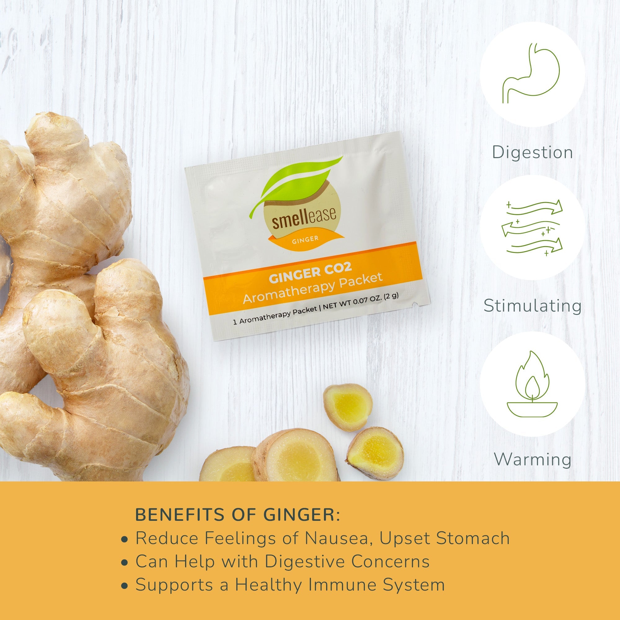 Ginger Aromatherapy Packets  25 Count Box by Plant Therapy