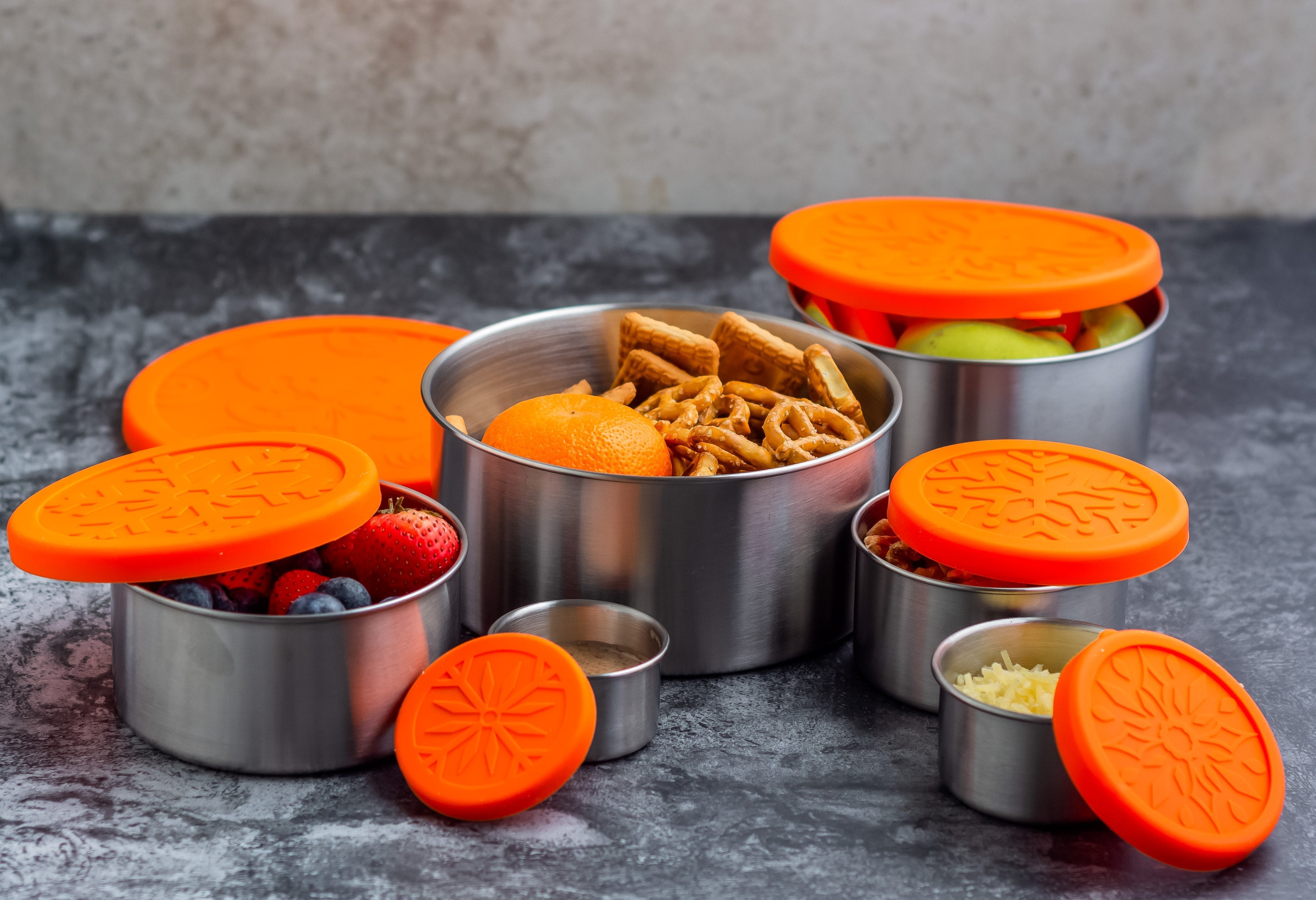 Stainless Steel Lunch Box, 6 Pc Set, Leak Proof, 78 Oz by ecozoi