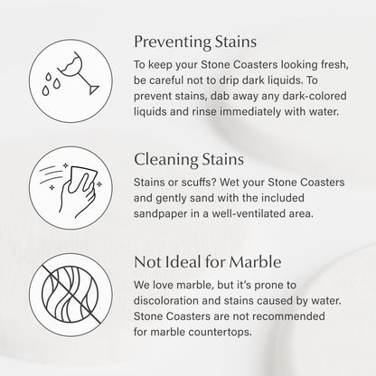 Stone Coaster Set by Dorai Home | Quick-Drying Home Essentials