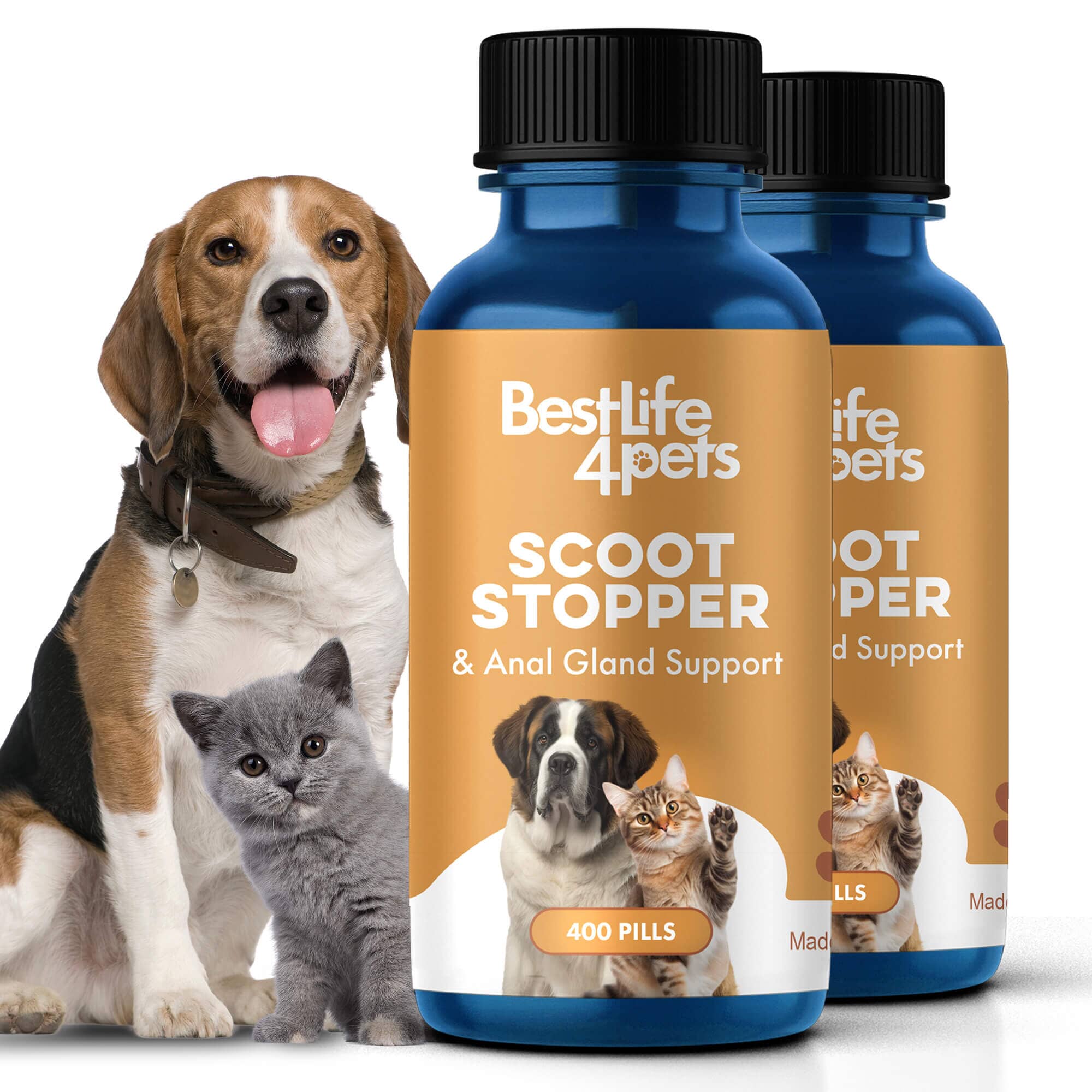 Scoot Stopper & Anal Gland Support for Dogs and Cats by BestLife4Pets