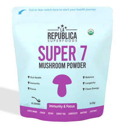 Super 7 Mushroom Extract Powder by La Republica Superfoods