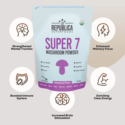 Super 7 Mushroom Extract Powder by La Republica Superfoods