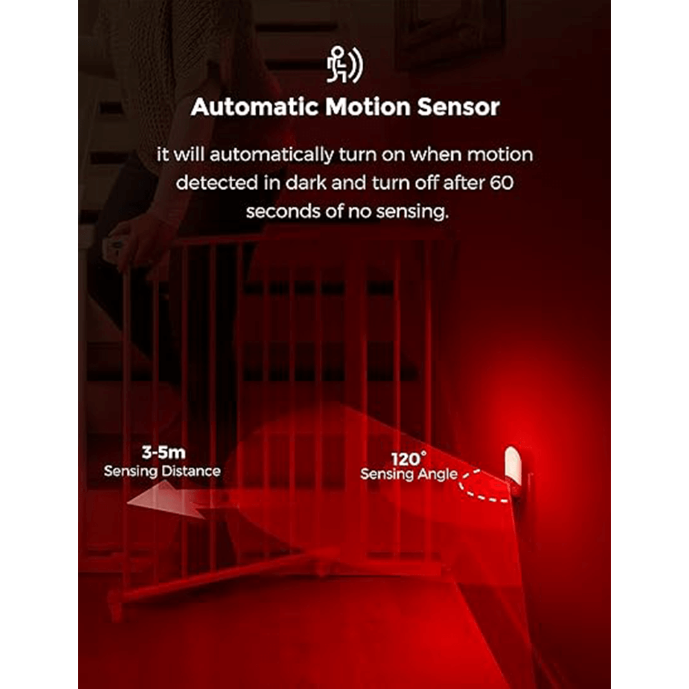 Anti-Blue LED Night Light Motion Sensor - Red