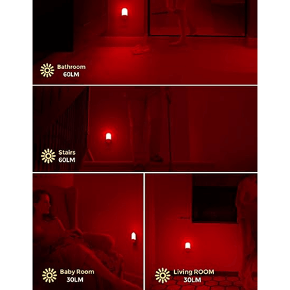 Anti-Blue LED Night Light Motion Sensor - Red