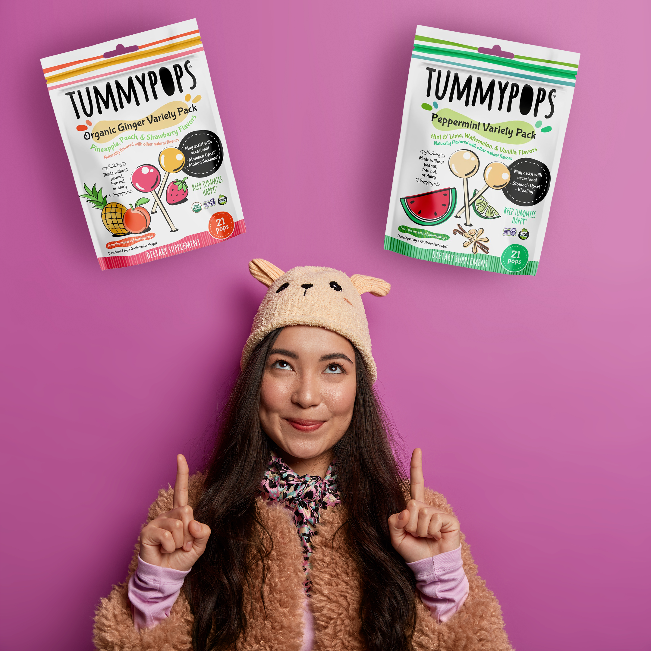 Tummypops Savings Bundle | Organic Ginger and Peppermint Lollipops 21ct
