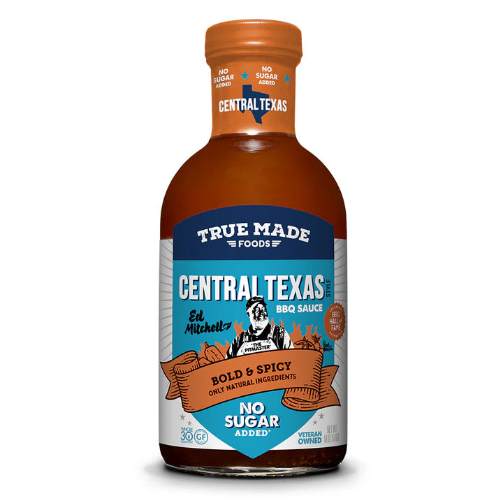 True Made Central Texas BBQ Sauce Bottles - 6 bottles x 18oz case by Farm2Me