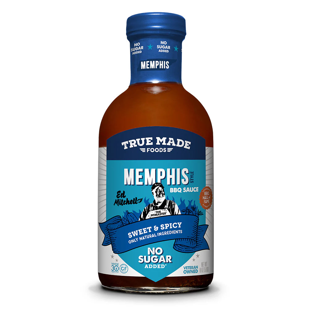 True Made Memphis BBQ Sauce Bottles - 6 bottles x 18oz case by Farm2Me