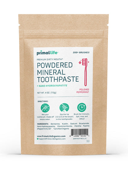 Toothpowder /  Powdered Mineral Toothpaste by Primal Life Organic II LLC