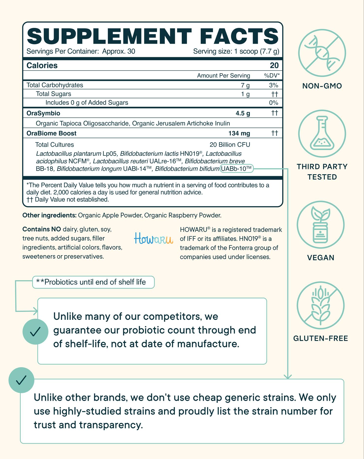 Organic Probiotics with Prebiotics Powder