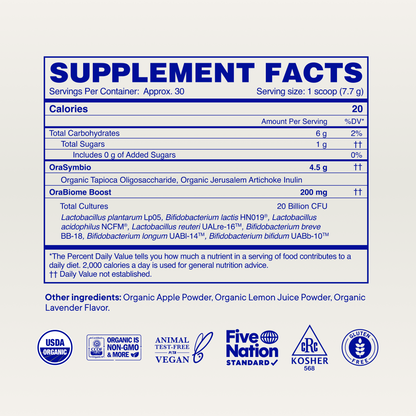 Organic Probiotics with Prebiotics Powder