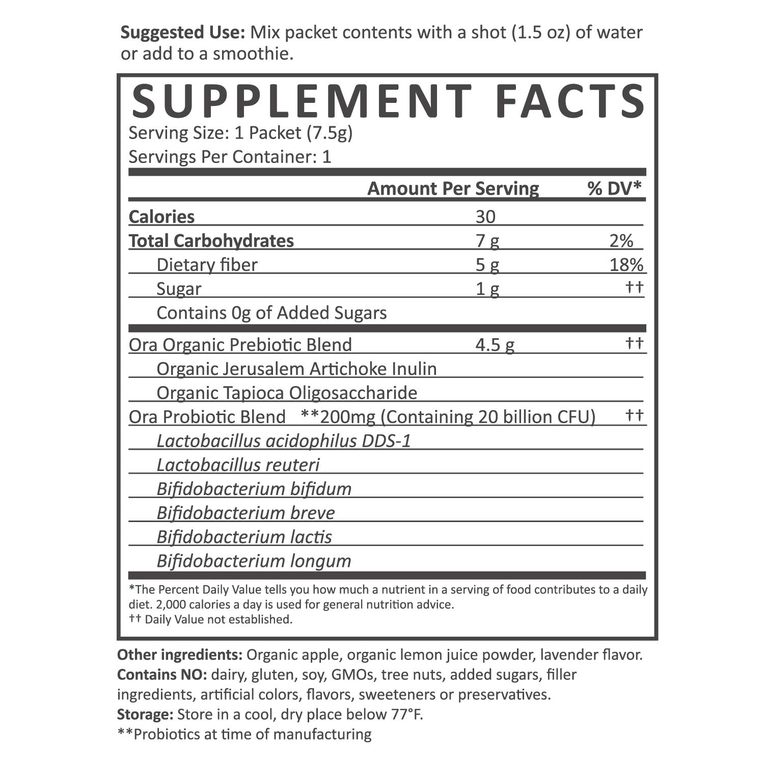 Organic Probiotics with Prebiotics Powder