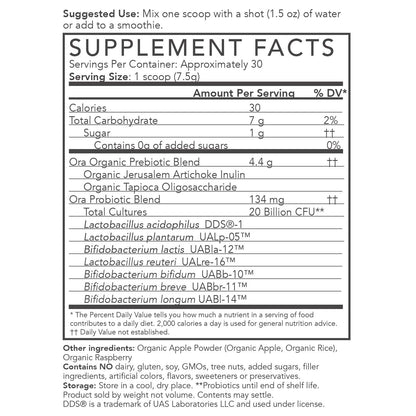 Organic Probiotics with Prebiotics Powder