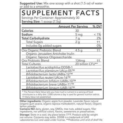 Organic Probiotics with Prebiotics Powder