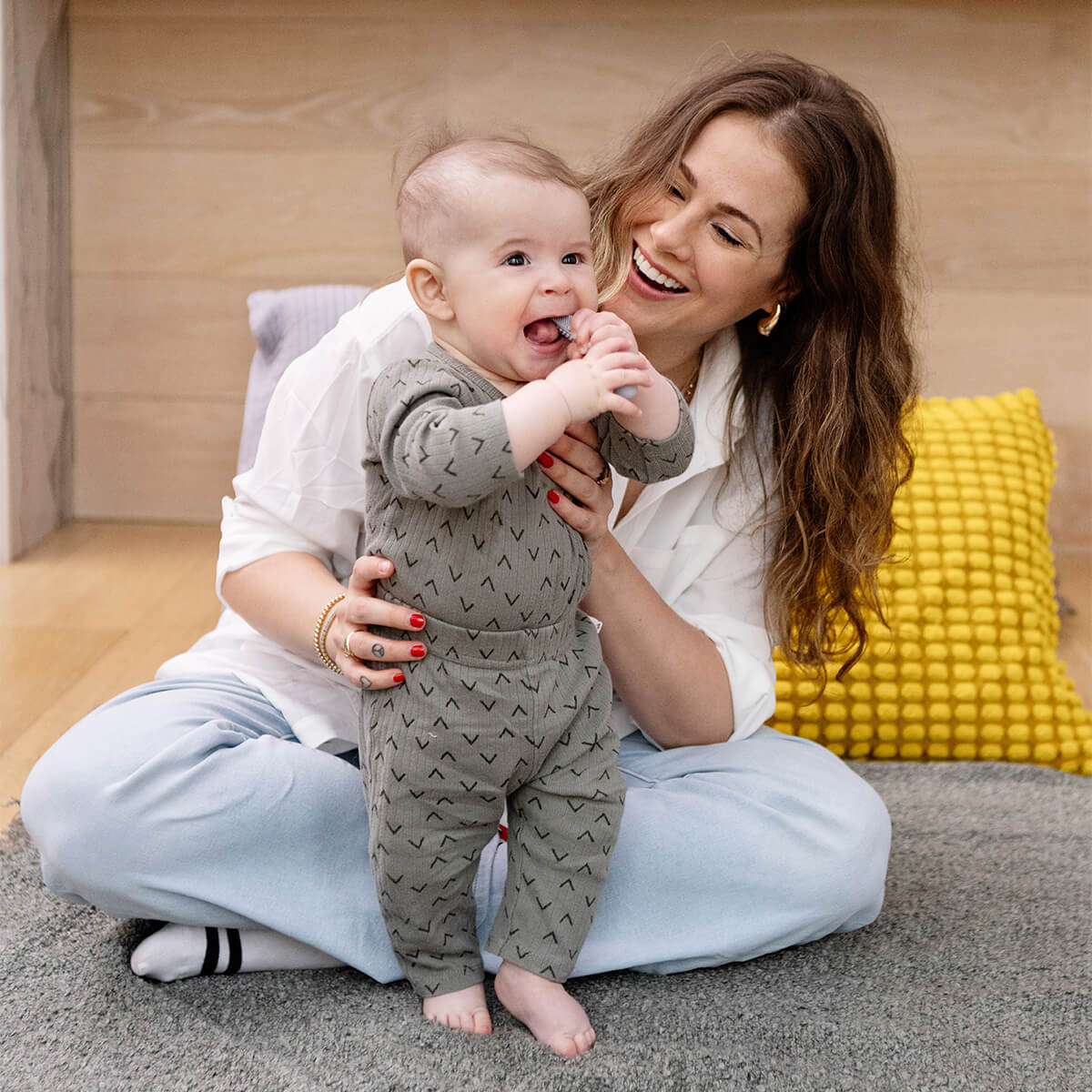 Baby-Led™ Toothbrush + Sensory Tongue Depressor by ezpz