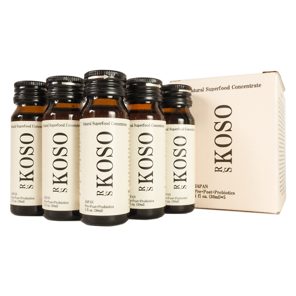 Travel Pack - Japanese Postbiotic Drink (30ml/1oz × 5 bottles) - R's KOSO - Concentrated