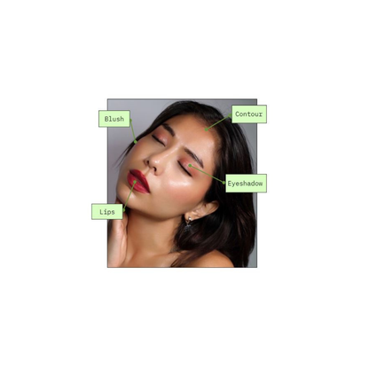 Vegan Cream Blush Palette for Cheeks & Lips
