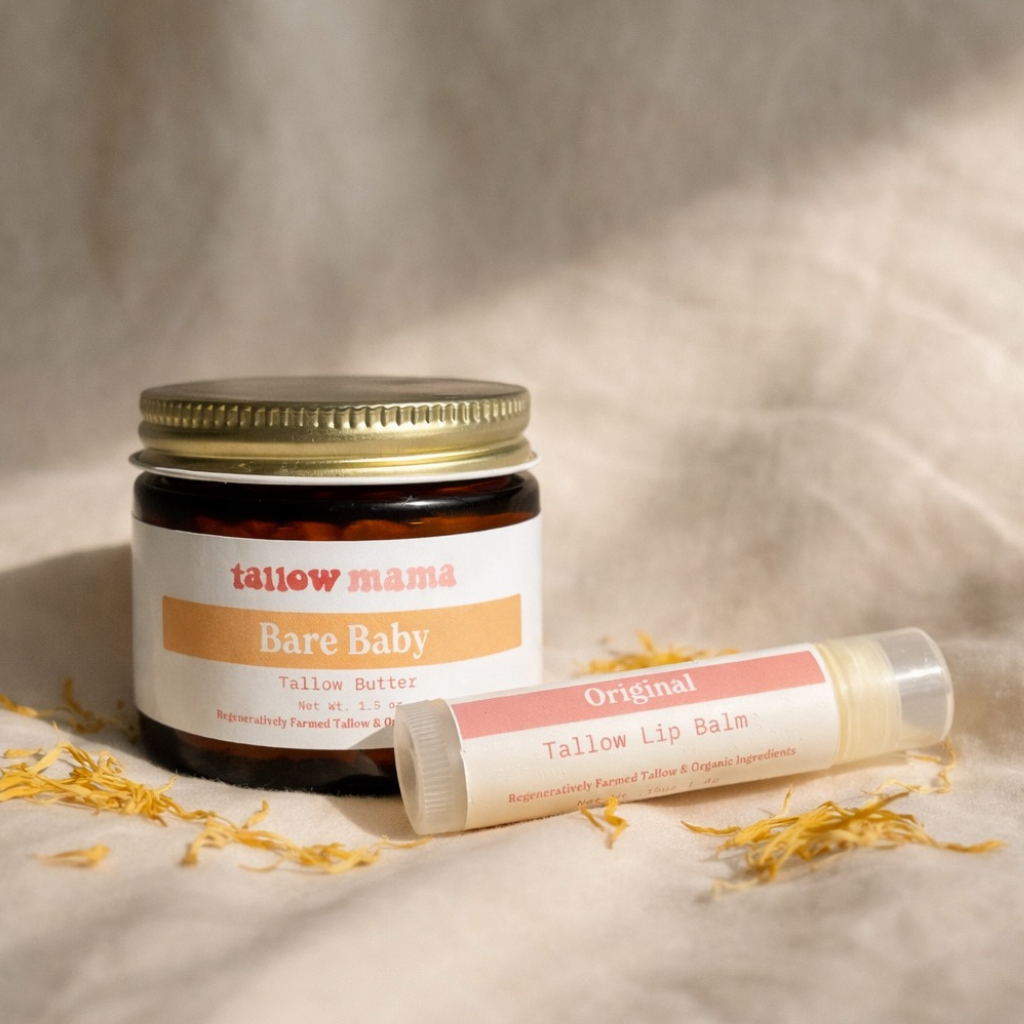 Mini Tallow Kit – Tallow Lip Balm + Tallow Butter of Your Choice