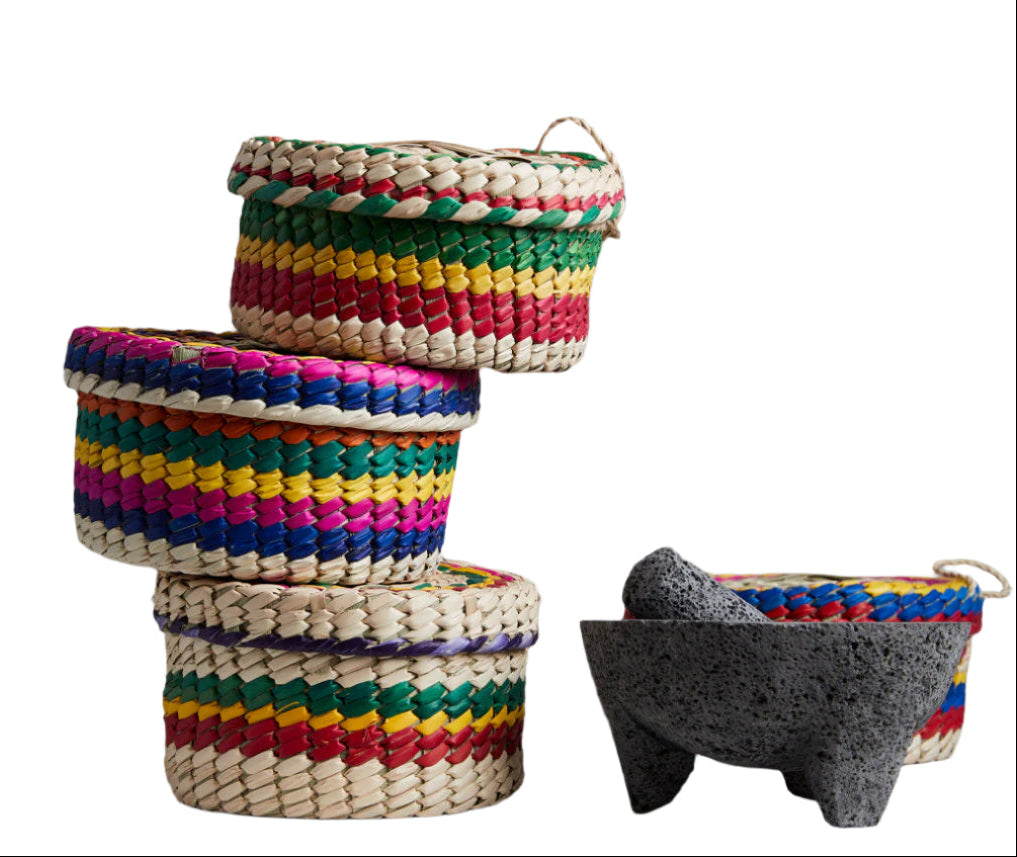 Molcajete with Tortilla Basket by Verve Culture