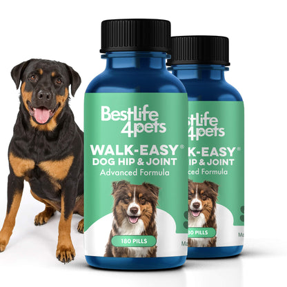 WALK-EASY™ Extra Strength Natural Pain Relief for Dogs - Helps Dog Joint Pain, Arthritis, ACL, Limping and More by BestLife4Pets
