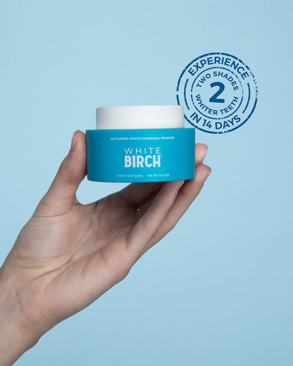 White Birch® Activated White Charcoal Teeth Whitening Powder