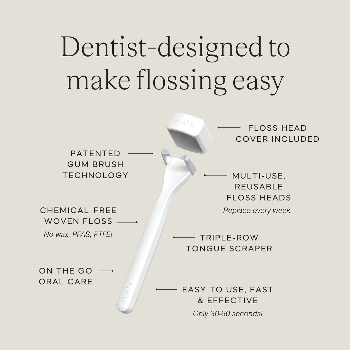 Slate Mini Flosser