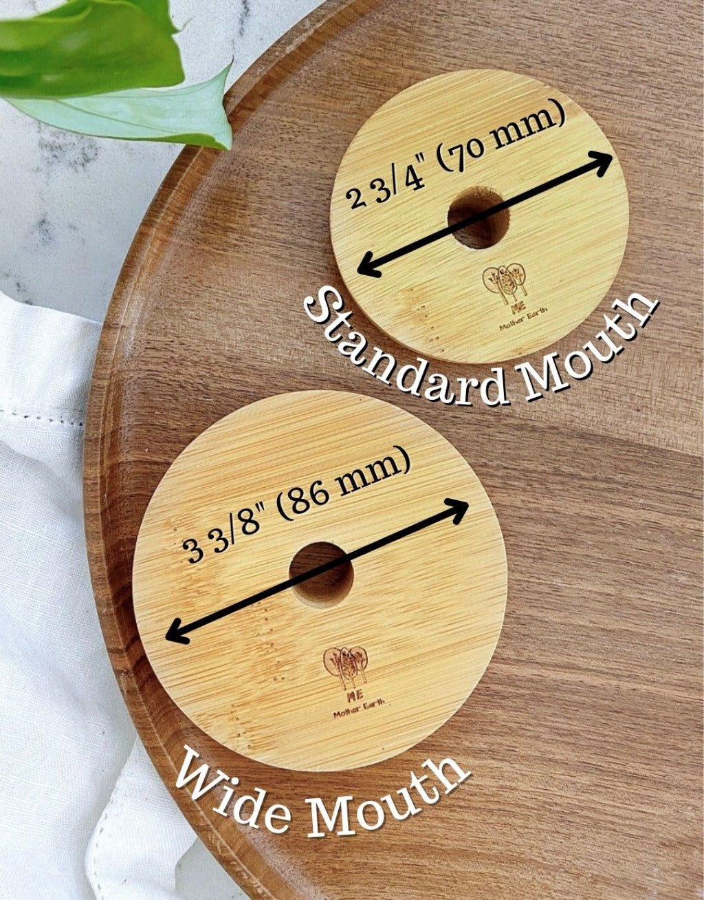Imperfect Bamboo Mason Jar Lids