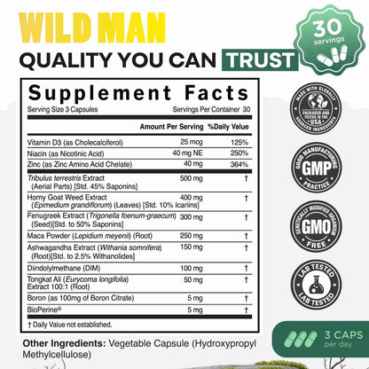 Wild Man Herbal Stack – Male Wellness Stack & Performance