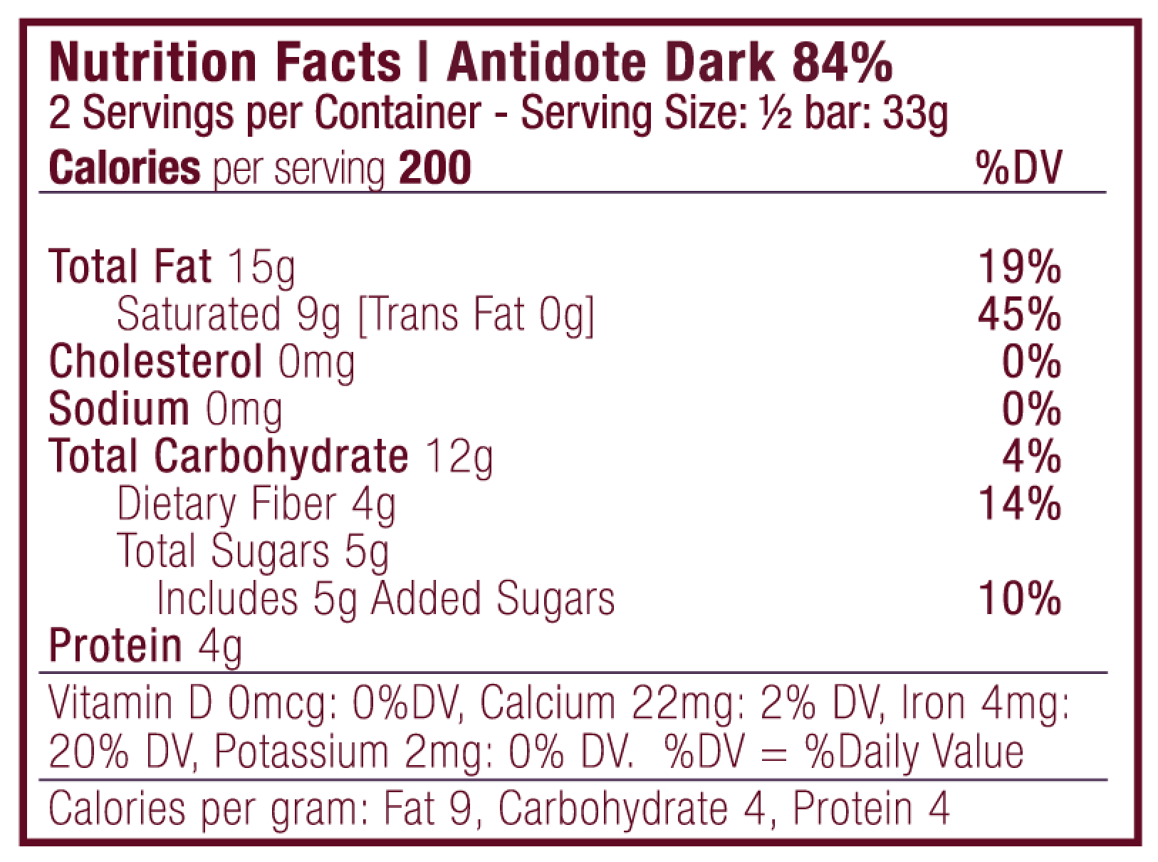 Antidote Chocolate NINA: NAKED Cases - 3 cases x 12 bars by Farm2Me