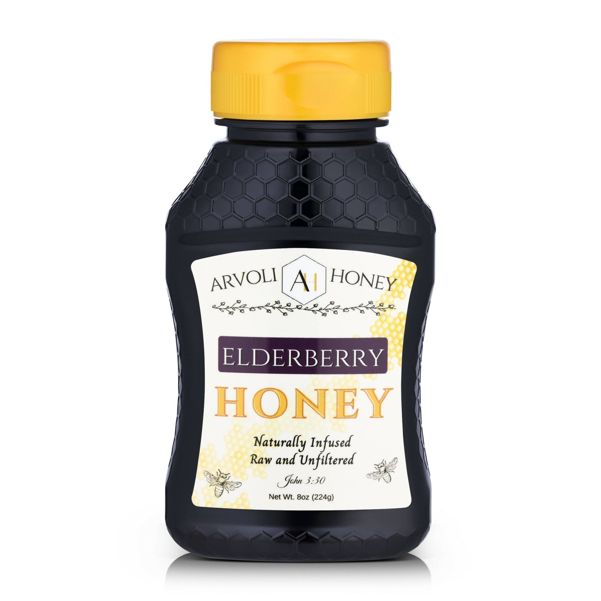 Arvoli Honey Elderberry Infused Honey Bottle - 8oz by Farm2Me