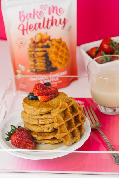 Bake Me Healthy Oatmeal Pancake & Waffle Plant-Based Baking Mix Case - 6 Bags by Farm2Me