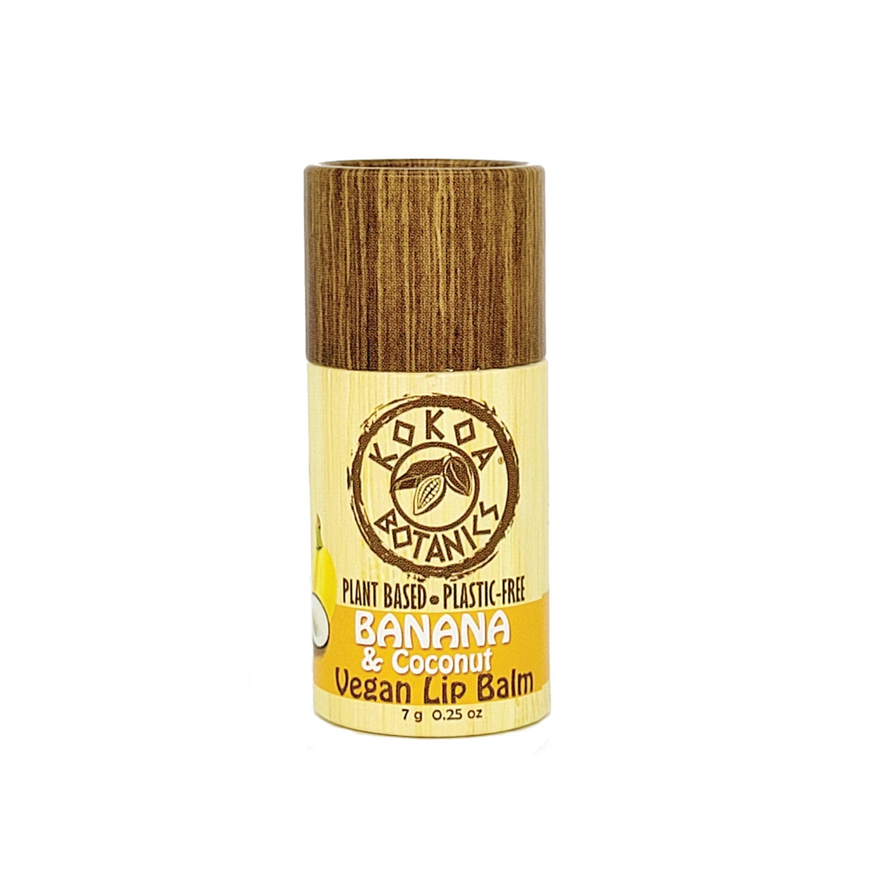 Banana and Coconut - Natural Lip Balm - Vegan - Plastic-Free  .25 oz by kokoabotanics