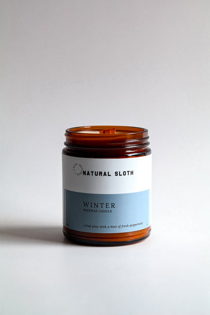 Winter Beeswax Candle