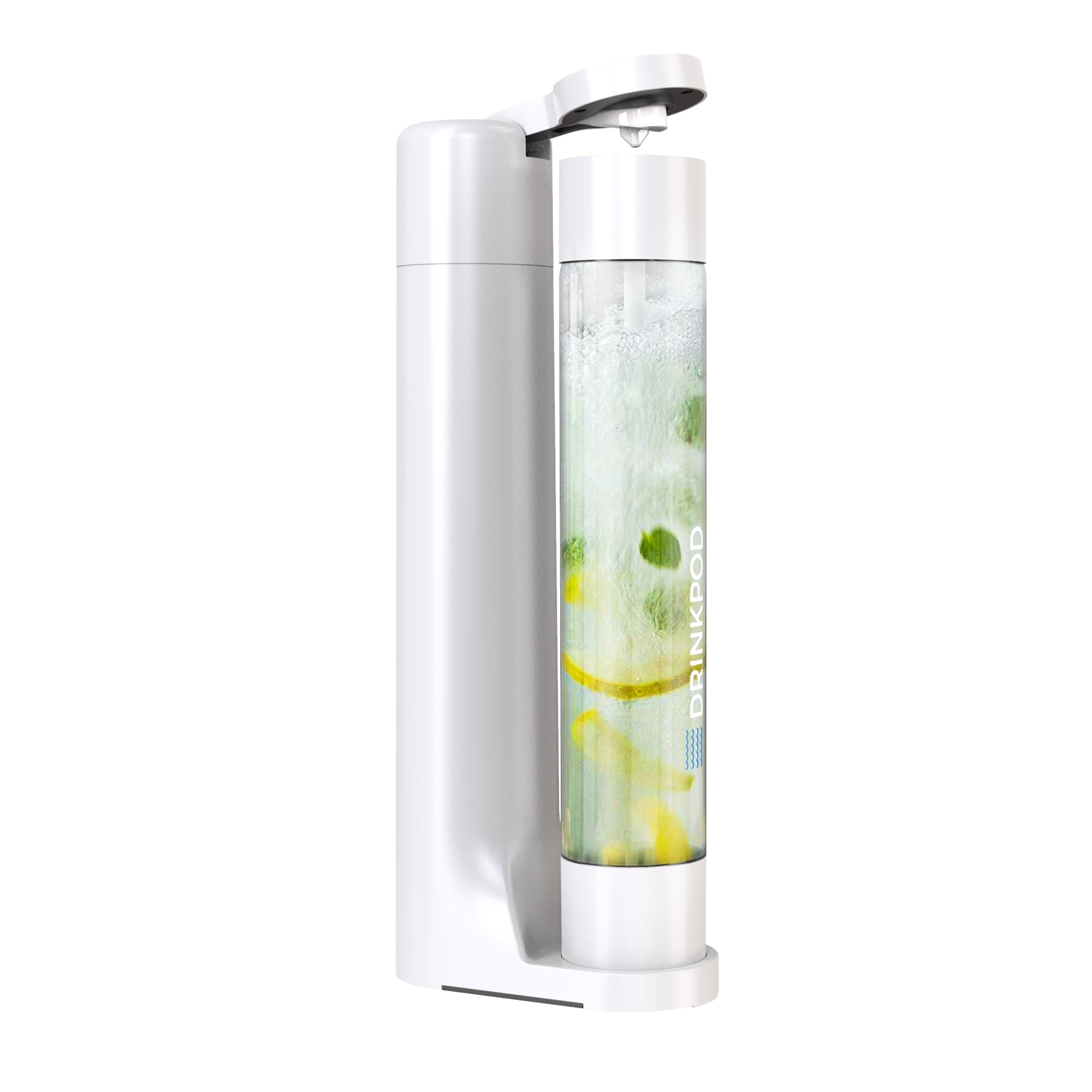 FIZZPod Soda Machine + 2 CO₂ Cylinder - Make Homemade Sparkling Water, Juice, Tea and Cocktail Drinks with Fruits & Candy by Drinkpod