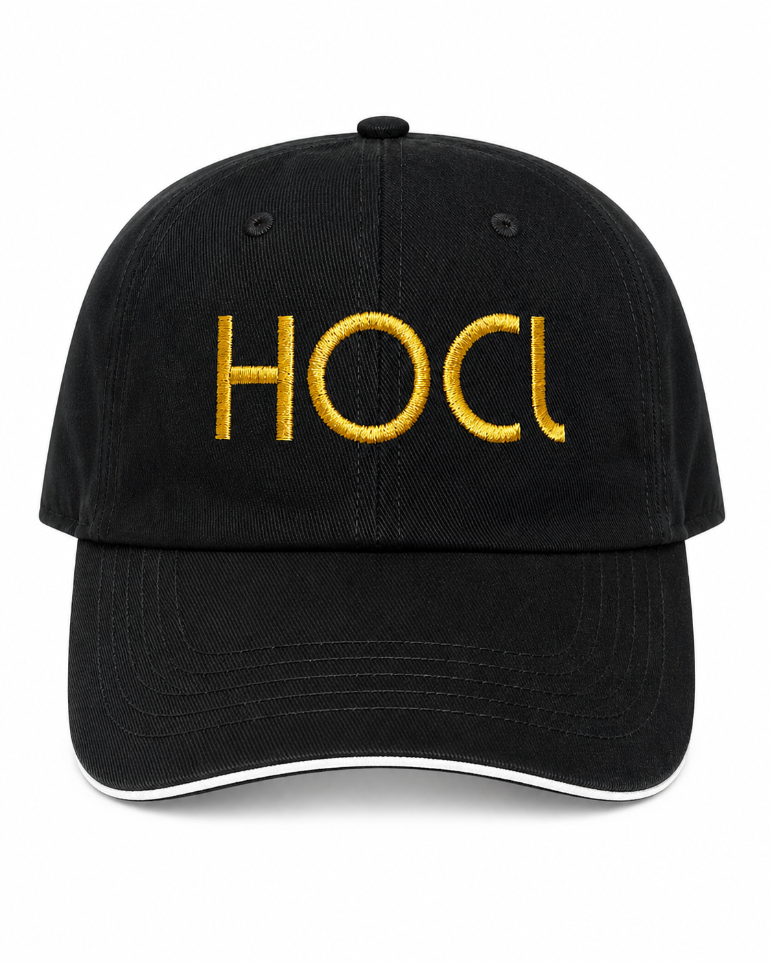 The HOCl Cap | Lightweight Adjustable Hat | Black + White