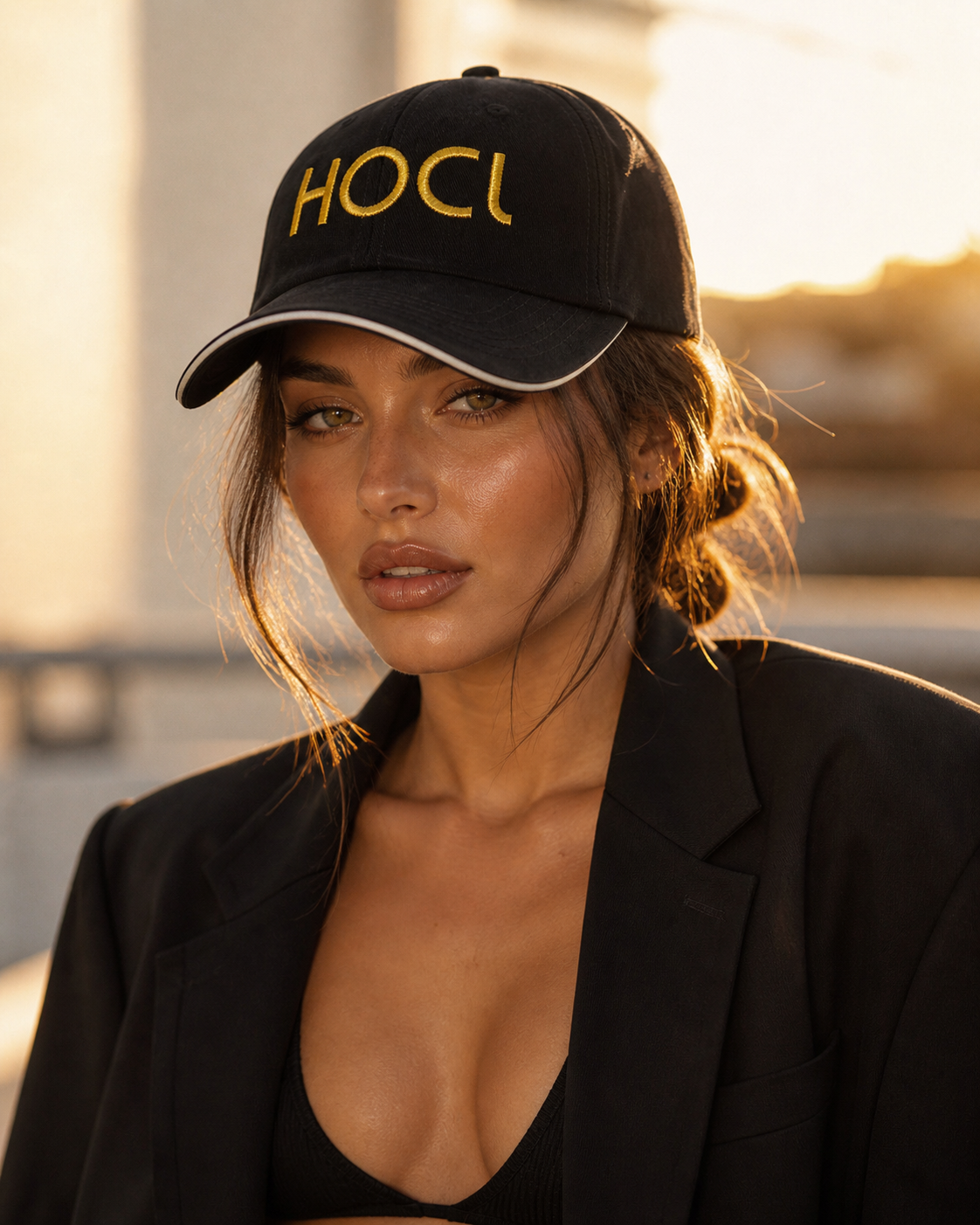 The HOCl Cap | Lightweight Adjustable Hat | Black + White