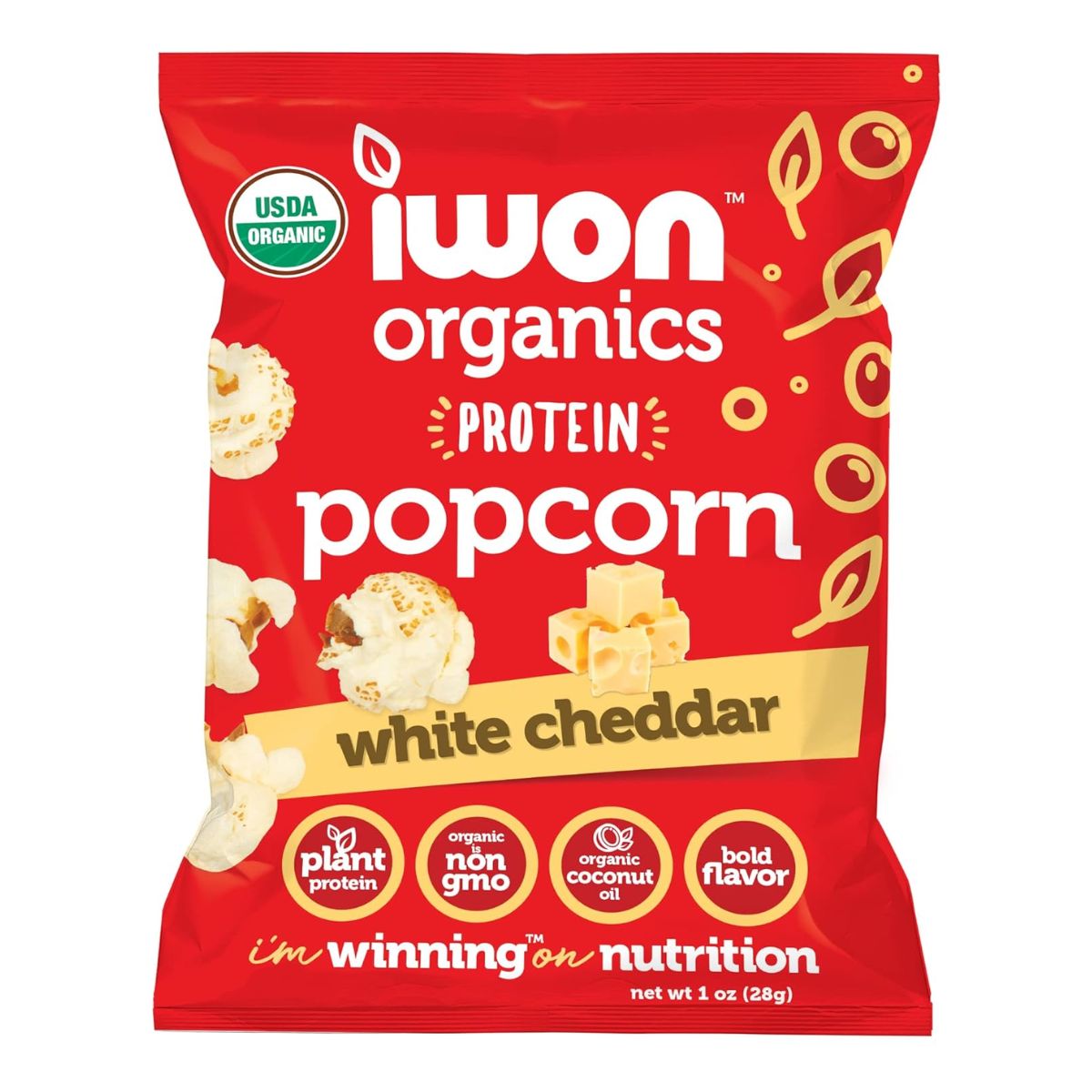 iwon Organics Organic Protein Popcorn Bag  - 8 bBags by Farm2Me