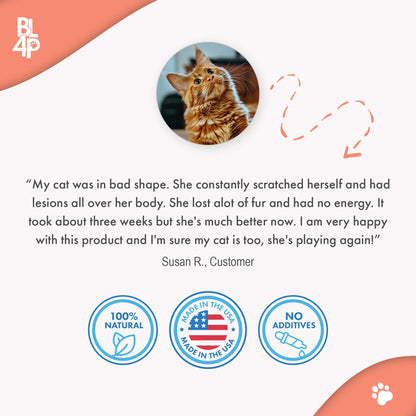 Mange Treatment for Cats - Treats Feline Sarcoptic & Demodectic Mange, Scabies & Ear Mites by BestLife4Pets