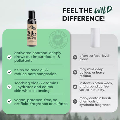 Wild Charcoal Cleanser — with Aloe Vera + Vitamin E